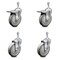Service Caster 5 Inch Gray Polyurethane Swivel 3/8 Inch Stem Caster Total Lock Brake SCC, 2PK SCC-TSTTL20S514-PPUB-381615-2-S-2 - alternate 1